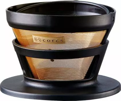 cores Coffee Dripper Gold Filter Just set it directly on the cup For 2 to 4 cups with Maruyama Coffee No paper filter required Pure gold C246BK