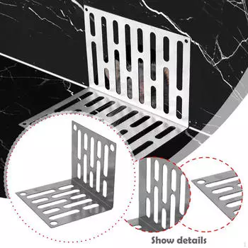 Corner Floor Drain Drainage Grate Sturdy Efficient Stainless L Shaped for Bathroom Restroom 7.5cmx6.6cmx6.6cm