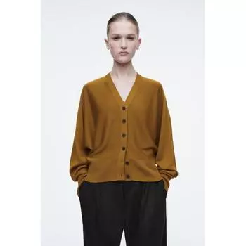 Cos Japan Batwing Sleeve Merino Wool Cardigan Braun/XS