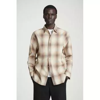 Cos Japan Check Cotton Shirt beigeplaid/XS