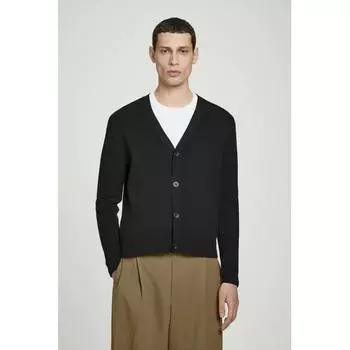 Cos Japan Cotton Knit V Neck Cardigan Black/M