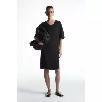 COS Japan драпированное мини-платье-футболка Black/XS