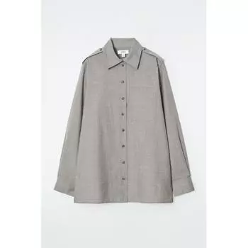 COS Japan epaulette detail wool shirt