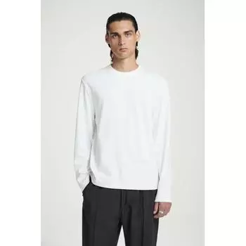 COS Футболка с длинным рукавом из джерси InInterlock Japan white/XS