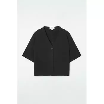COS Японский вязаный кардиган с коротким рукавом Black/XS