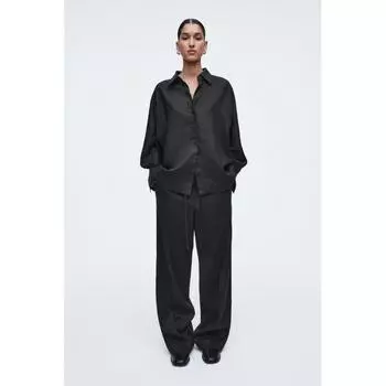 Cos Japan Linen Drawstring Pants Black/32
