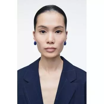 Cos Japan Mini Glass Droplet Earrings cobalt/NOSIZE