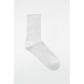 COS Японские ребристые носки с металлическим оттенком white/3638
