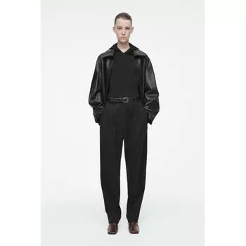 COS Японские узкие брюки из смеси шерсти Black/32