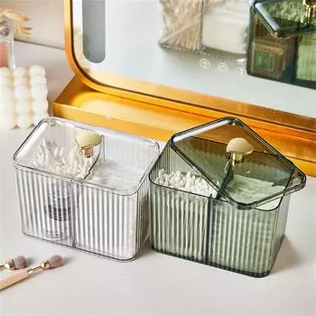 Cosmetic Storage Box Clean And Tidy Visible Bright Dust-proof Smooth Transparent Storage Box Portable Multifunction Pet Material