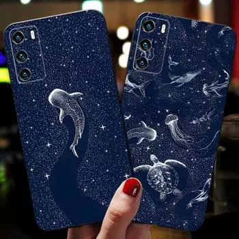 Cosmic Ocean Phone Case For Huawei Psmart Z P40 P10 P30 P50 P20 P9 Pro Plus P8 2022 Nova 8I 8 8SE Shockproof Cover HUAWEI P7