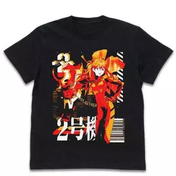 Cospa EVANGELION Eva Unit 2 Acid Graphics T-shirt BLACK M size