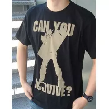 Cospa Gundam can you survive T-shirt BLACK L size