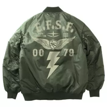 Cospa Mobile Suit Gundam Earth Federation Space Force MA-1 Jacket MOSS XL size