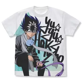 Cospa Yu Yu Hakusho Оригинальная иллюстрация Hiei Полная графическая футболка с букетом Ver. БЕЛЫЙ Размер XL