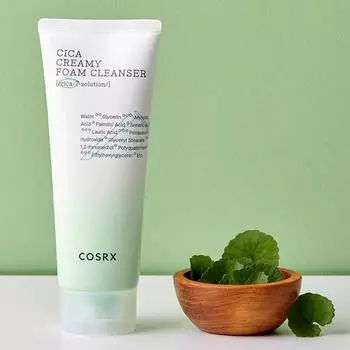 COSRX Pure Fit Creamy Cica Foam Cleanser 150 мл, успокаивающий, увлажняющий, корейская косметика, Kbeauty, образец 75ml