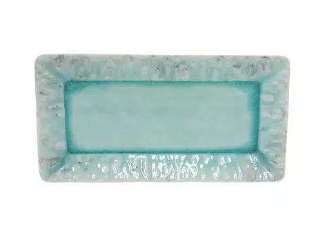 Costa Nova Imported Costa Nova Plate Long Plate Rectangle Tray M Madeira Blue Dishwasher Safe Microwave Safe BOR341B [Regular Product] 33.5cm