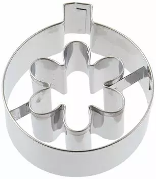 cotta cotta Christmas cookie cutter ornament flower silver 91942 W5.4XL6.2XH2cm