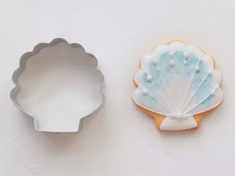 cotta cotta marine cookie mold scallop silver 93708 W54H53mm