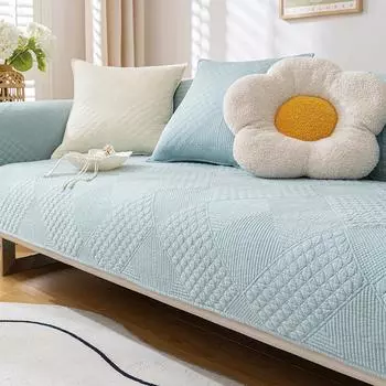 Cotton Anti-Cat Scratch Sofa Cushion for Four Seasons Universal Nordic Non-Slip Cotton Fabric Sofa Cover Cover Towel Cushion 70x70