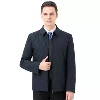 Cotton coat for middle-aged men with lapels, silk thin cotton coat for middle-aged and elderly people, winter jackets for dads 170
