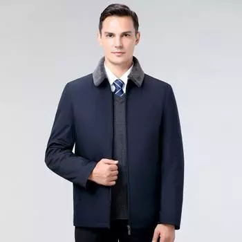 Cotton coat men s thickened quilted jacket middle-aged and elderly dad s winter jacket cadre warm silk cotton coat 170