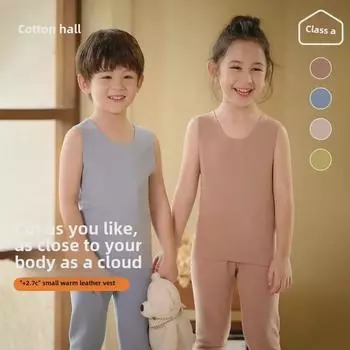 Cotton Hall 2024 Осень/Зима Детский толстый теплый жилет 100 жёлтый