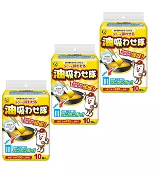 Cotton Lab Oil Absorption Team 30 sheets sheets x 3 Oil waste oil frying (10 pieces) treatment, treatment, kitchen, cleaning, [bulk purchase] белый