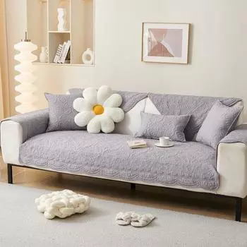 Cotton Sofa Cushion Four Seasons Universal Non-Slip Cotton Korean Pastoral Cushion Cover Cloth Sofa Cover Slipcover 70*70cm