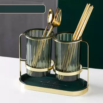 Countertop Kitchen Utensil Organizer Flatware Caddy Drying Rack Basket for Knives /Forks/Spoons/Chopsticks Storage Drying Holder