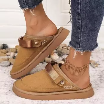 Couple s Same Style Winter Slippers 2024 Casual and Fashionable Large Size Slippers Light and Comfortable Indoor Cotton Slipper 36 бежевый