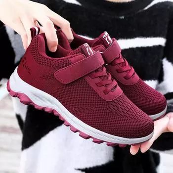 Couple Sneaker Women s Spring Magic Stick Shoes Breathable Casual Walking Shoes 39