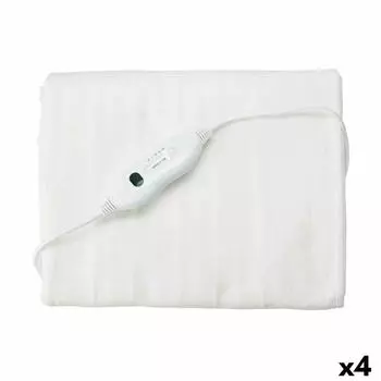 Couverture lectrique 60 W Blanc Polyester 80 X 1 X 150 Cm (4 Units) TU