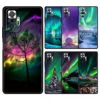 Чехол для Xiaomi 11T 12 12Pro 12X Redmi 7 8 9 10 7A 8A 9A 10A 9C 10C K40 K50 Pro Plus противоударный Northern Lights Sky Redmi 7A