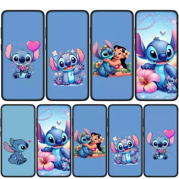 Чехол для iPhone 15 14 Xiaomi Redmi Note 13 12 11 Pro Max X 8 9 XR Samsung Galaxy S24 S23 A05 OPPO A15 Huawei розовый синий Лило мультфильм Стич телефон чехол for Samsung Galaxy A72 4G болюс
