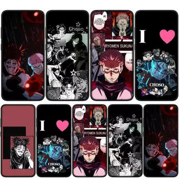 Чехол для iPhone 15 14 Xiaomi Redmi Note 13 12 11 Pro Max X 8 7 9 XR Samsung Galaxy S24 S23 A05 OPPO A15 Huawei Jujutsu Choso Kaisen аниме-чехол для телефона for Redmi Note 13 4G аэро
