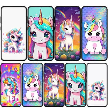 Cover for iPhone 15 14 Xiaomi Redmi Note 13 12 11 Pro Max X 8 7 9 XR Samsung Galaxy S24 S23 A05 OPPO A15 Huawei lovely Unicorn Horse Comics Phone Case