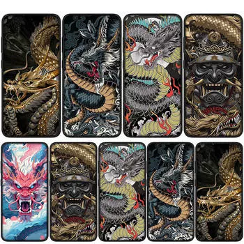 Чехол для iPhone 15 14 Xiaomi Redmi Note 13 12 11 Pro Max X 8 7 9 XR Samsung Galaxy S24 S23 A05 OPPO A15 Huawei Black Dragon Cool Phone Case for OPPO A77 5G аэро