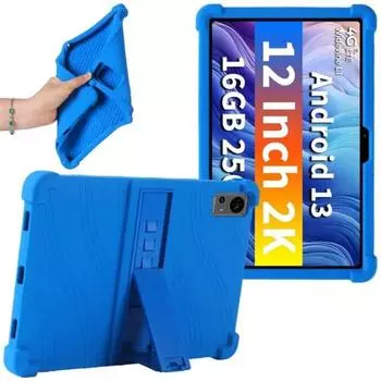 Чехол для Teclast T60 2023 Чехол 12 Планшетный ПК Kickstand Funda с 4 противоударными подушками безопасности Детская безопасность Мягкий силикон Teclast T60 12 inch красный