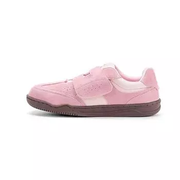 Cowhide sneakers round head Velcro casual board shoes niche flat white shoes retro women s shoes 35