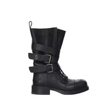 Cowhide version retro Martin boots women s new thick heel belt buckle short boots thin locomotive boots versatile single boots 35
