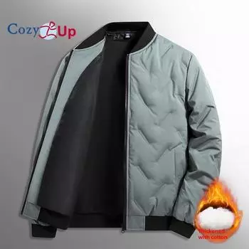 Cozy Up Мужская стеганая летная куртка с молнией M чёрный