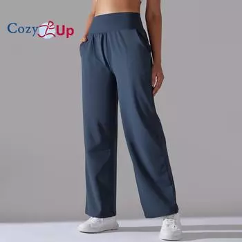 Cozy Up Женские повседневные свободные широкие удобные брюки для йоги, удобные спортивные брюки с высокой талией и карманами S