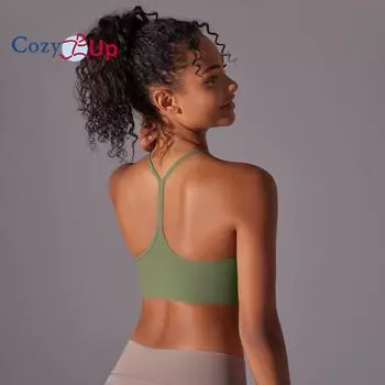 Женский спортивный бюстгальтер Cozy Up с Y-образной спинкой - мягкий бюстгальтер с тонкими бретелями для занятий йогой и упражнений на спине I-Back Low Impact S