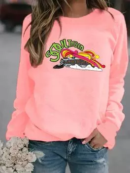 Cozy Winter Pullover Hoodie with Round Neck and Long Sleeves, Showcasing Multiple Stylish Patterns for Women S