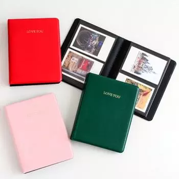 CR Store 64 фотоальбома с карманами для фотографий Держатель LOVE YOU для Polaroid Mini красный