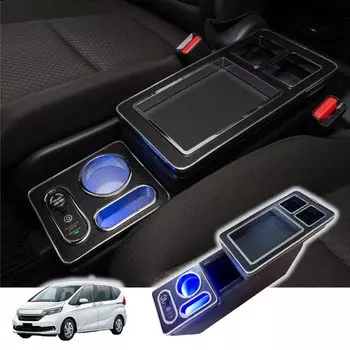 CRAFT WORKS поместил Freed Step Wagon Console Box LED GB Series GB5 GB6 Console Box Armrest Center Console Storage Car Exclusive Drink Holder FREED
