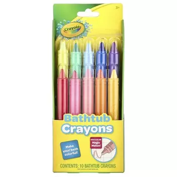 Crayola, Crayola, мелки для ванны, от 3 лет и старше, 9 мелков, 1 дополнительный бесплатный подарок