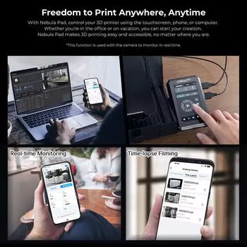 Creality Nebula Smart Kit Smart Pad 4,3-дюймовый сенсорный IPS-экран и камера Nabula Усовершенствованная скорость печати чёрный