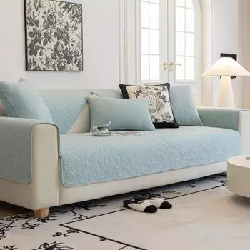 Cream Style Sofa Cushion Simple Modern Cushions Seat Cushions Non-Slip Sofa Cover Four Seasons Universal Cotton Cover Towel Leather 70*70cm
